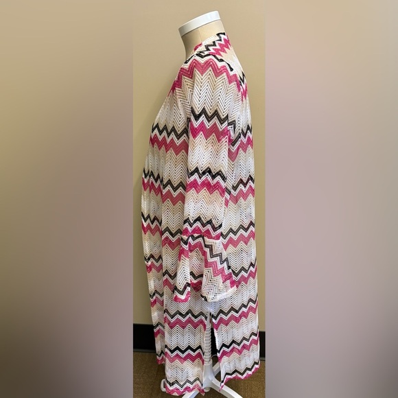 NWT Jolie & Joy Multicolor Zigzag missoni inspired Swim Coverup plus size 1X - Picture 5 of 11